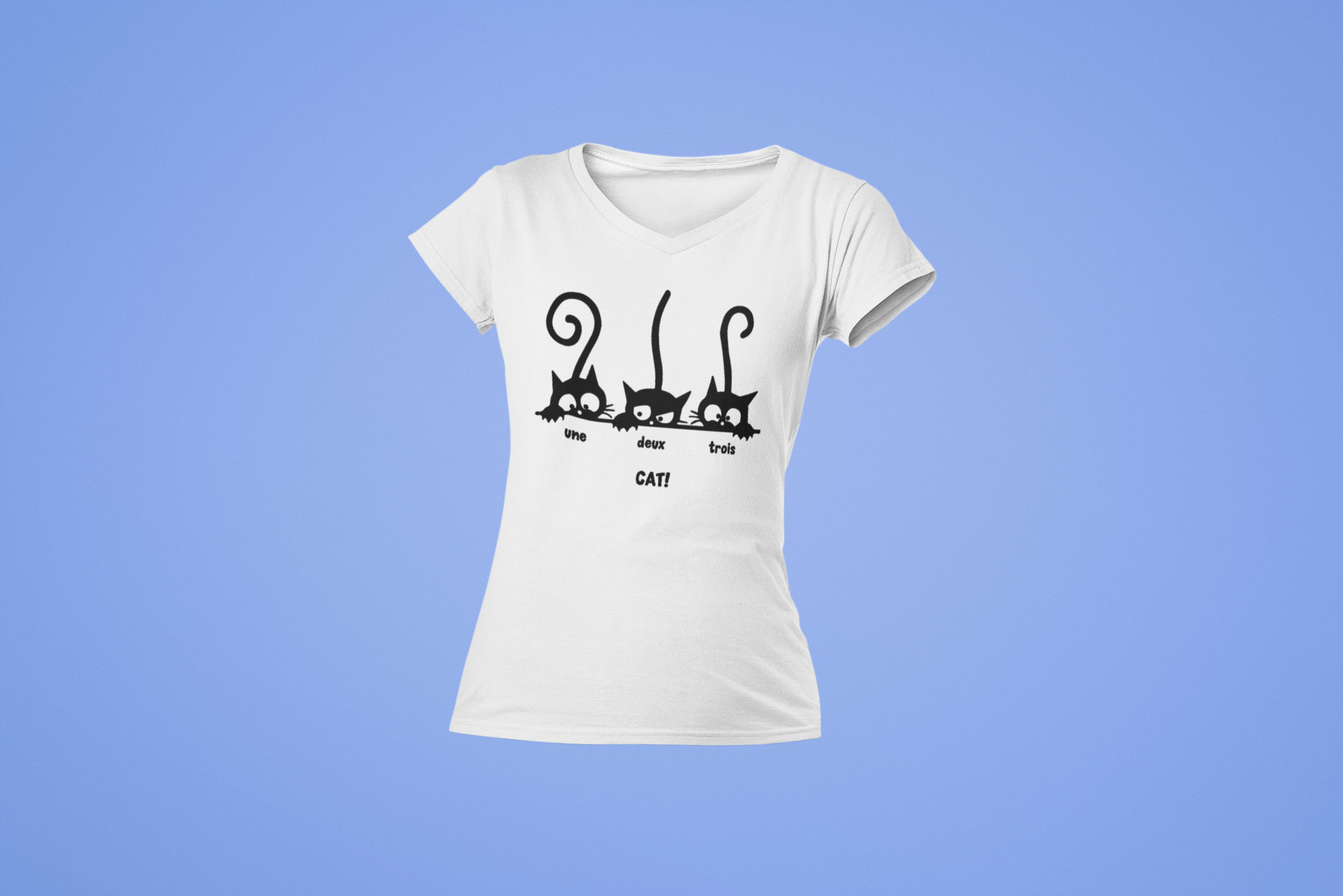 3 cats funny women's cat TShirt designs in vneck cat Etsy