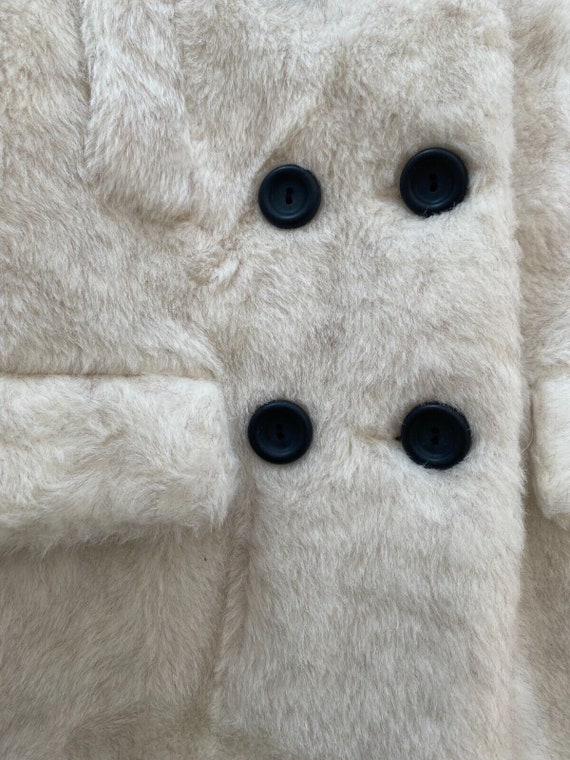 VTG NOS Debutogs Ivory Faux Fur Short Winter Coat… - image 8