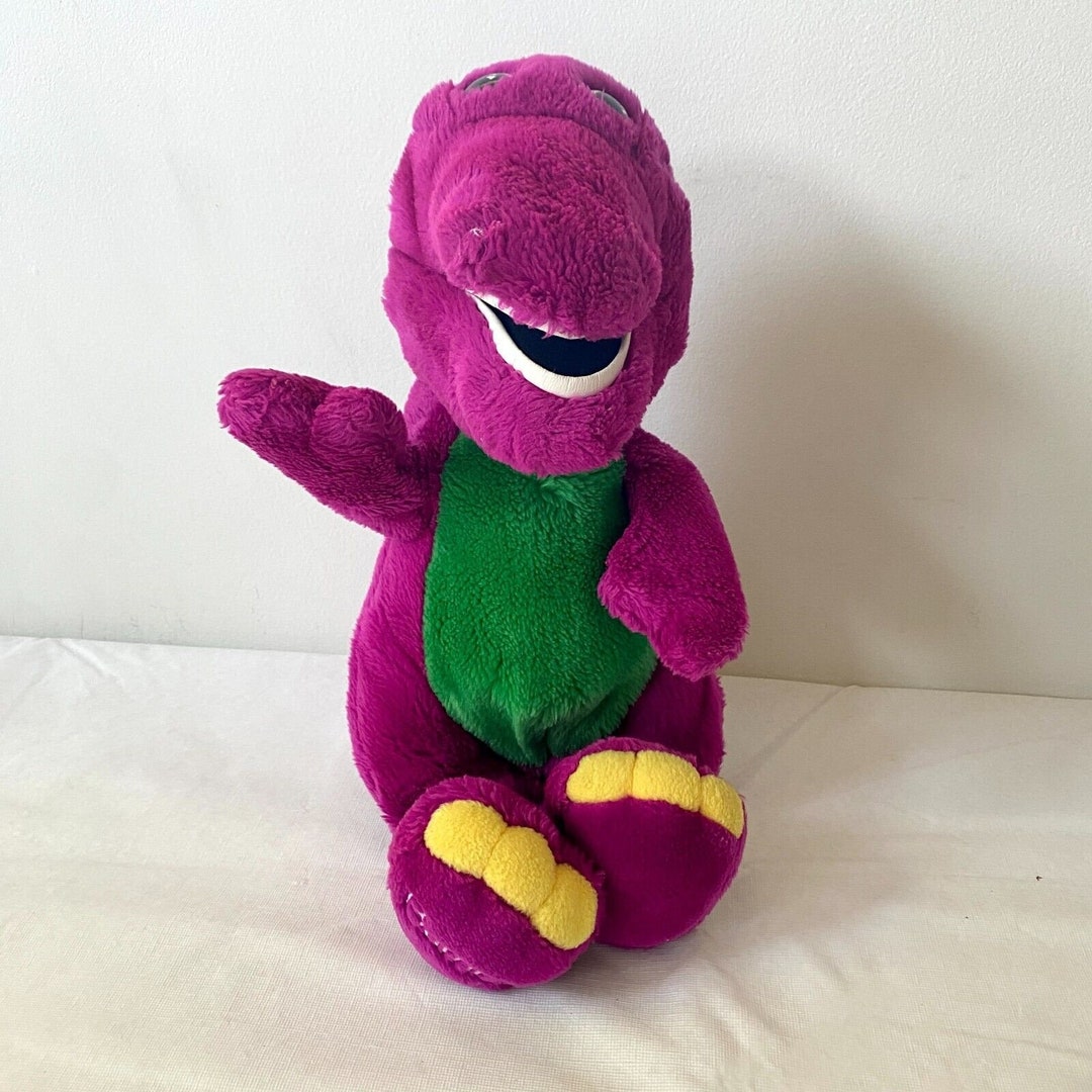 Vintage 1992 Barney the Purple Dinosaur Plush Stuffed Animal Lyons ...