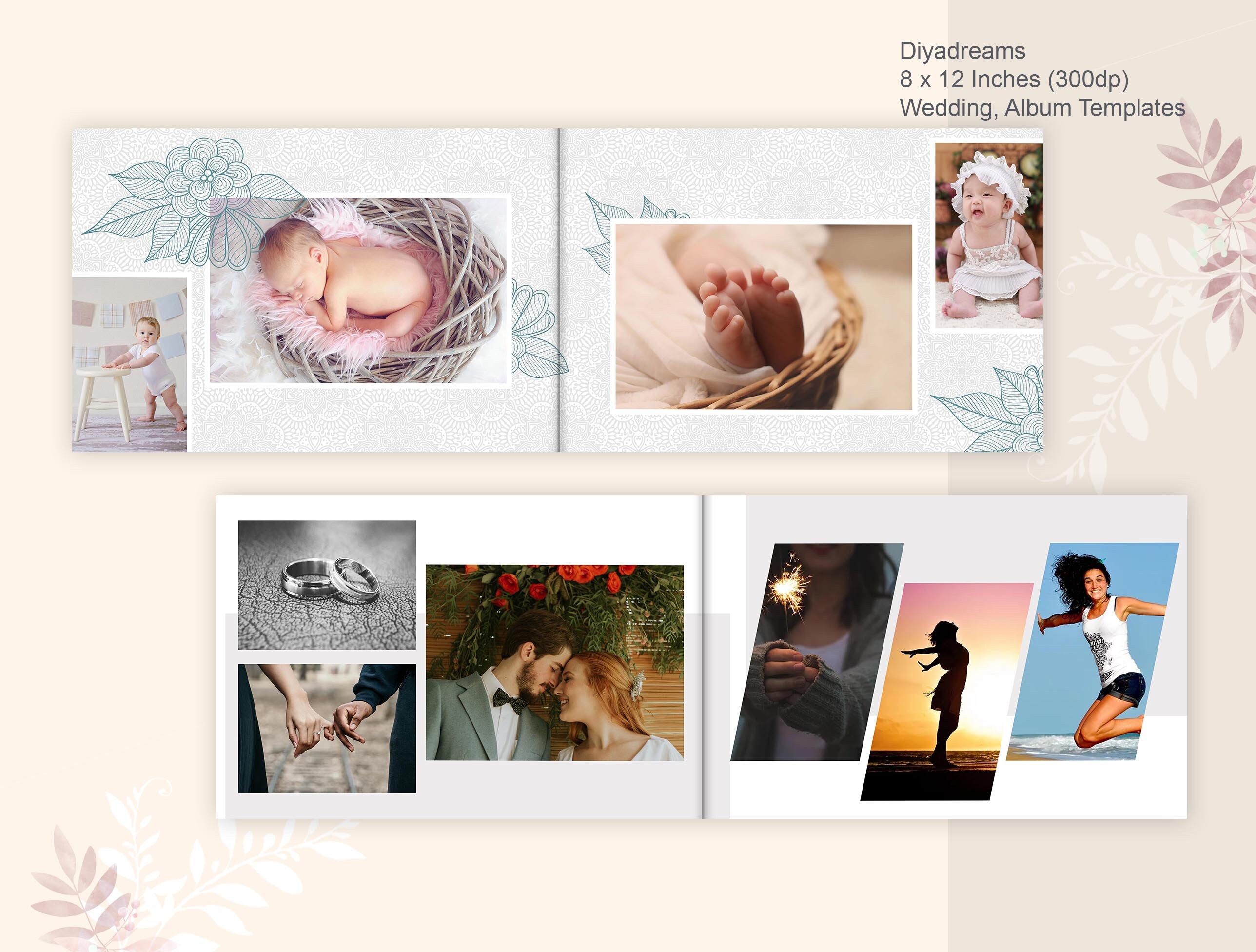 8x12 Wedding Album Template - Etsy