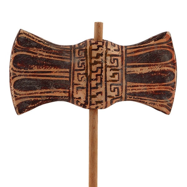 Minoan double headed Axe, Symbol of the ancient Minoan civilization (1500 B.C), Crete, Greece