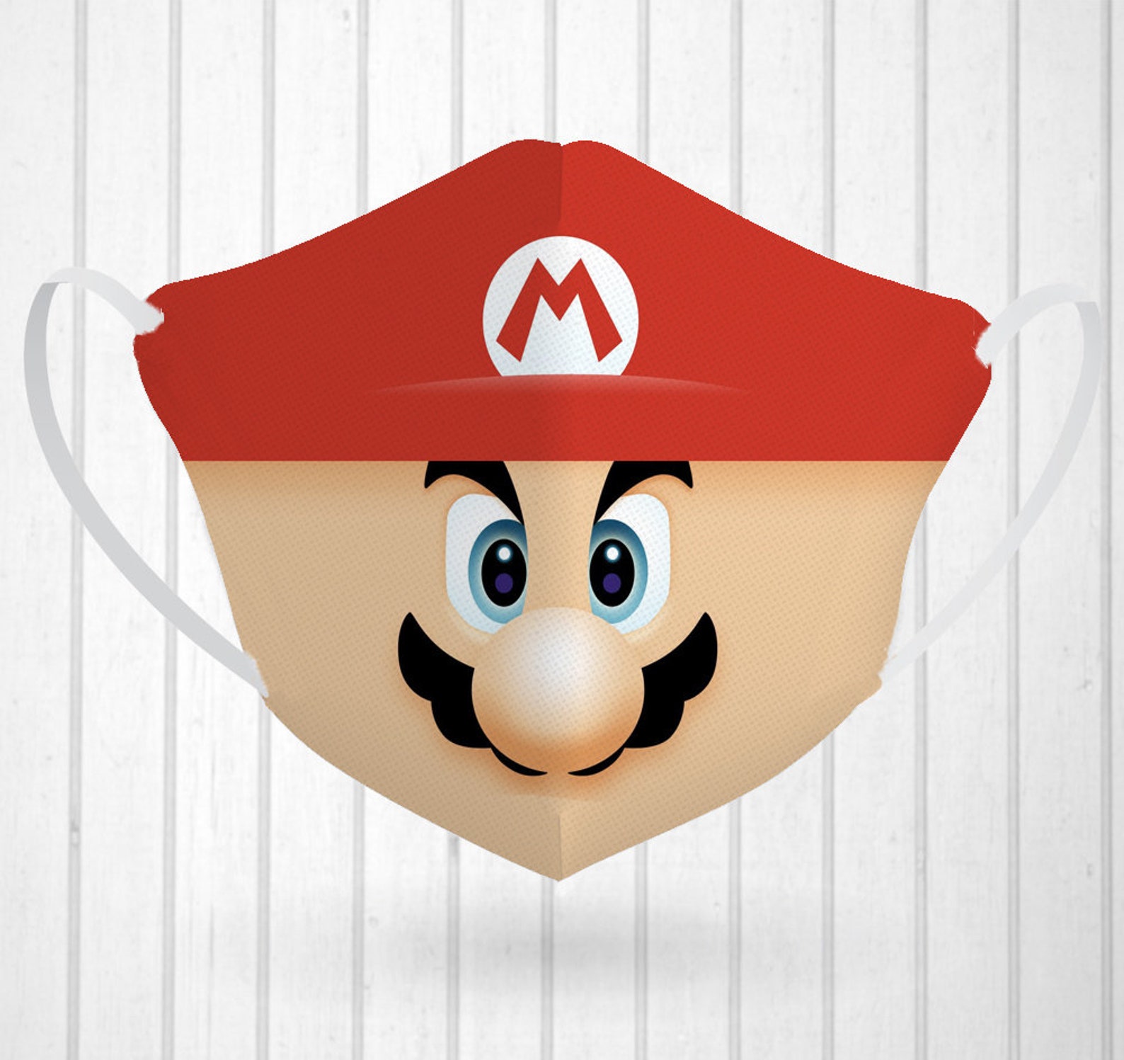 Super Mario Mask Face Mask With Filter Pocket Washable Etsy