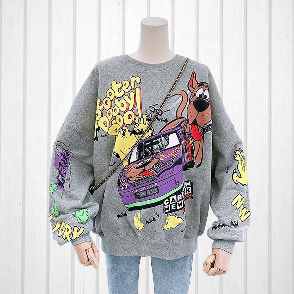 Scooby Doo All Over Print Sweatshirt Pullover Sweater Hoodie | Etsy