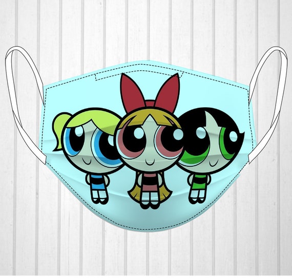 Powerpuff Girls Mask Christmas Gift Happy New Year Printed Etsy