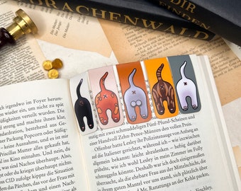 Niedliche Katzen Po's Lesezeichen - Lustige Lesezeichen - Magnetische Lesezeichen - Katzen Illustration - Dekoration für Bücher