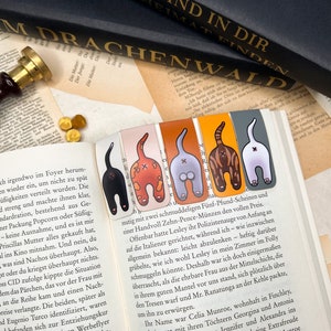 Cute Cats Butts Bookmarks - Funny Bookmarks - Magnetic Bookmarks - Cat Illustration - Decoration for Books