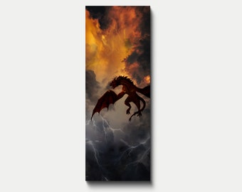 Fire Dragon Handgefertigtes Papier Lesezeichen| Drachen Lesezeichen | Fantasy Dragon Bookmark | Geschenk für Buchliebhaber Bücher Dekoration