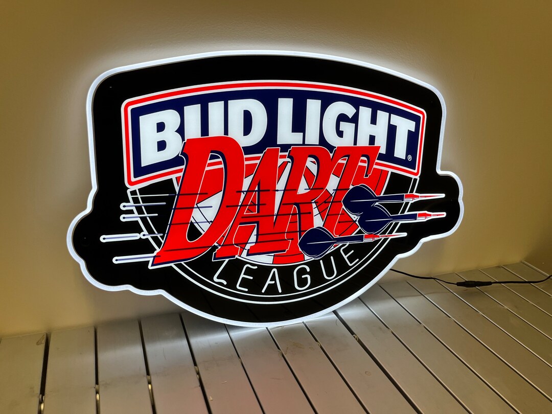 Bud Light Dart League Led Beer Display Sign Etsy