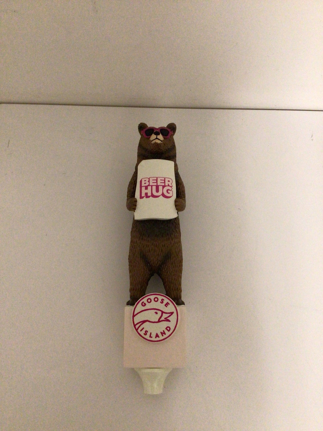 New Beer Hug Goose Island Brewery Bear Craft Beer Tap Handle Kegerator