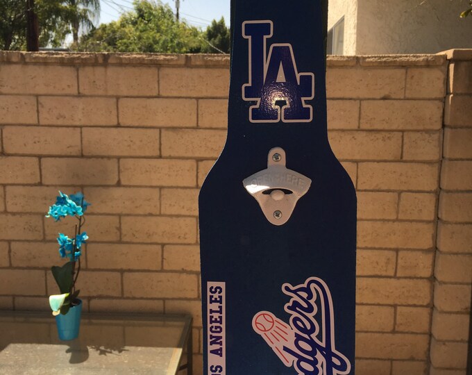 Hand Made Los Angeles Dodgers Bottle Opener Etsy