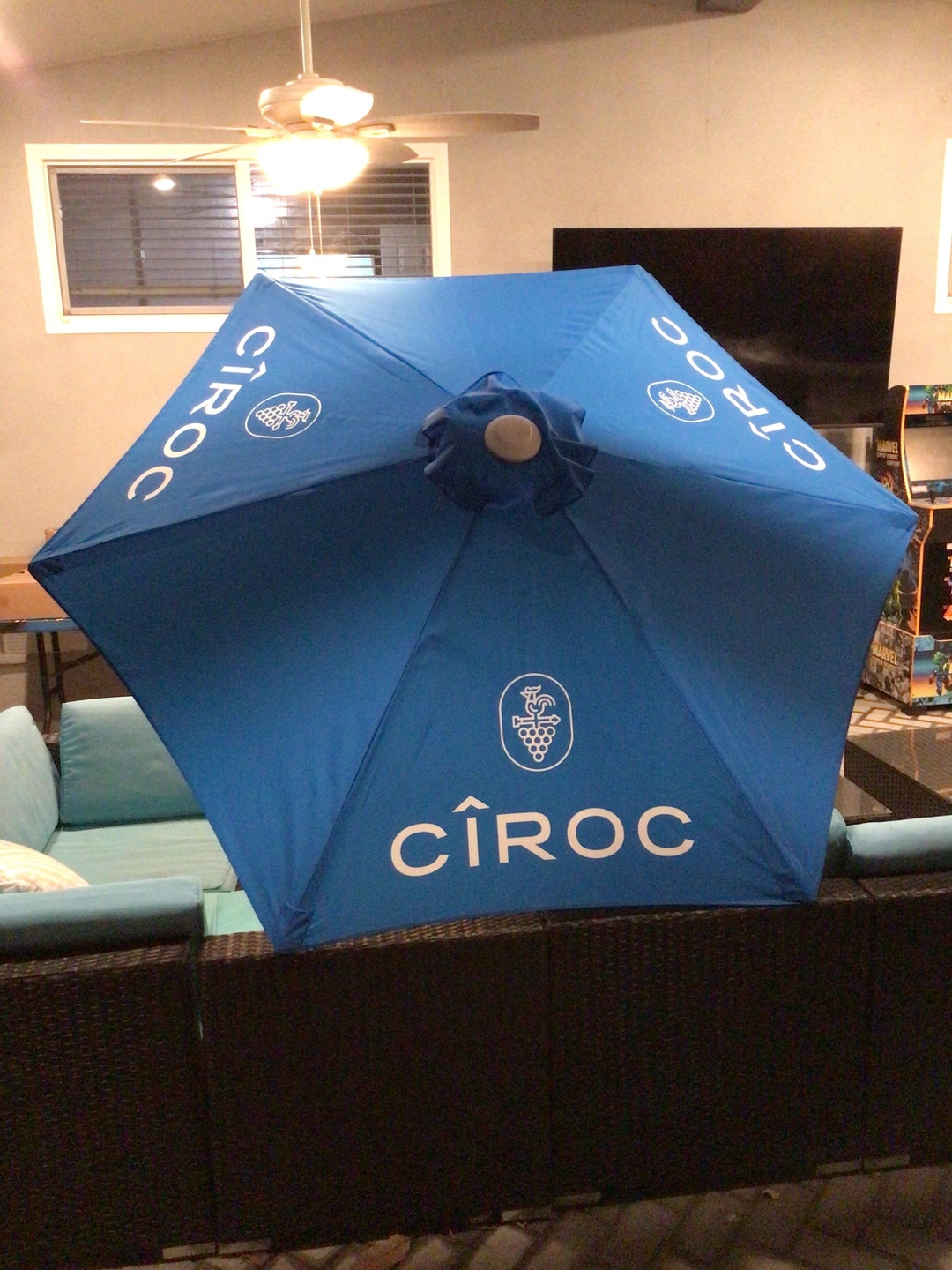 Circle Vodka Outdoor Patio 7 Foot Umbrella Etsy