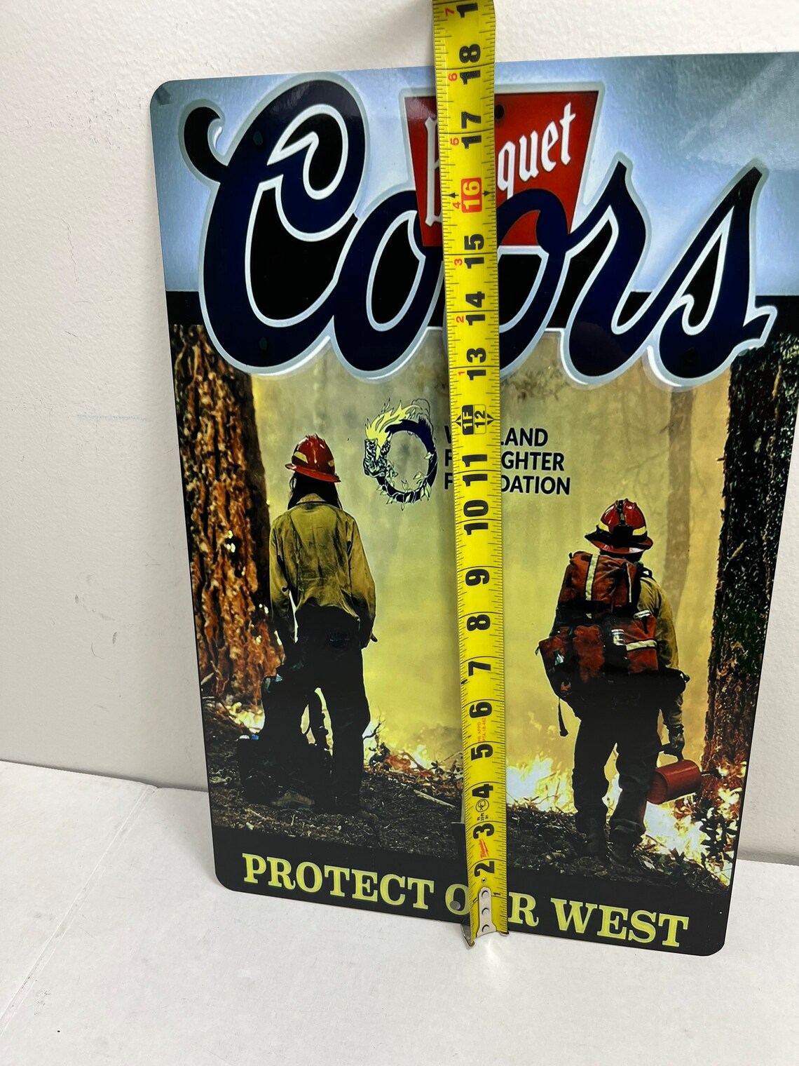 Coors Beer Sign Fire Fighter Sign Etsy