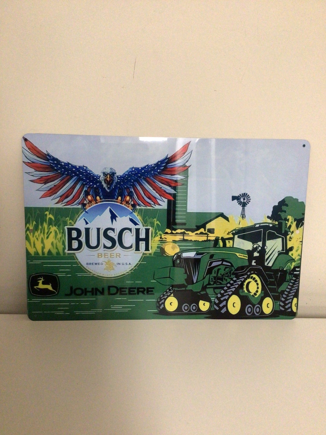 Busch Beer John Deere Metal Display Sign Etsy