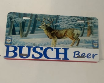 Busch Beer Deer License Plate Display 12”x6”inches