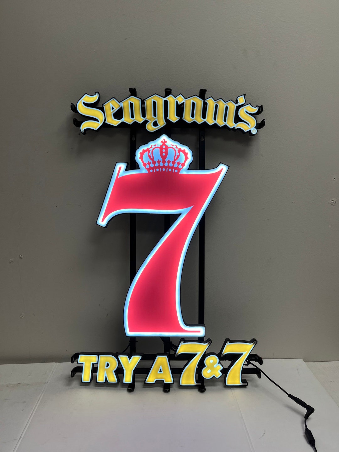 Seagrams 7 Led Liquor Sign With Motion Etsy