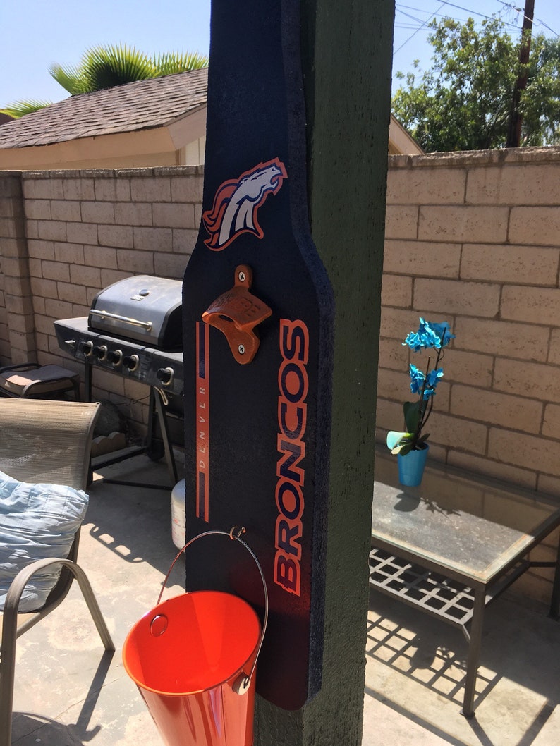 Hand Made Denver Broncos Bottle Opener Etsy