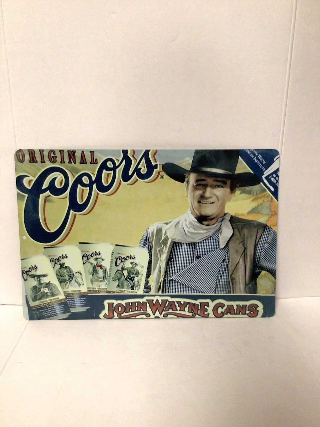 Original Coors John Wayne Can Tin Etsy