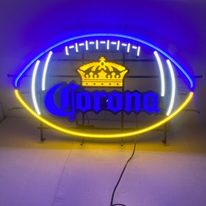 Corona Extra Beer football optical neon LED sign Man Cave Sign Garage Game Room