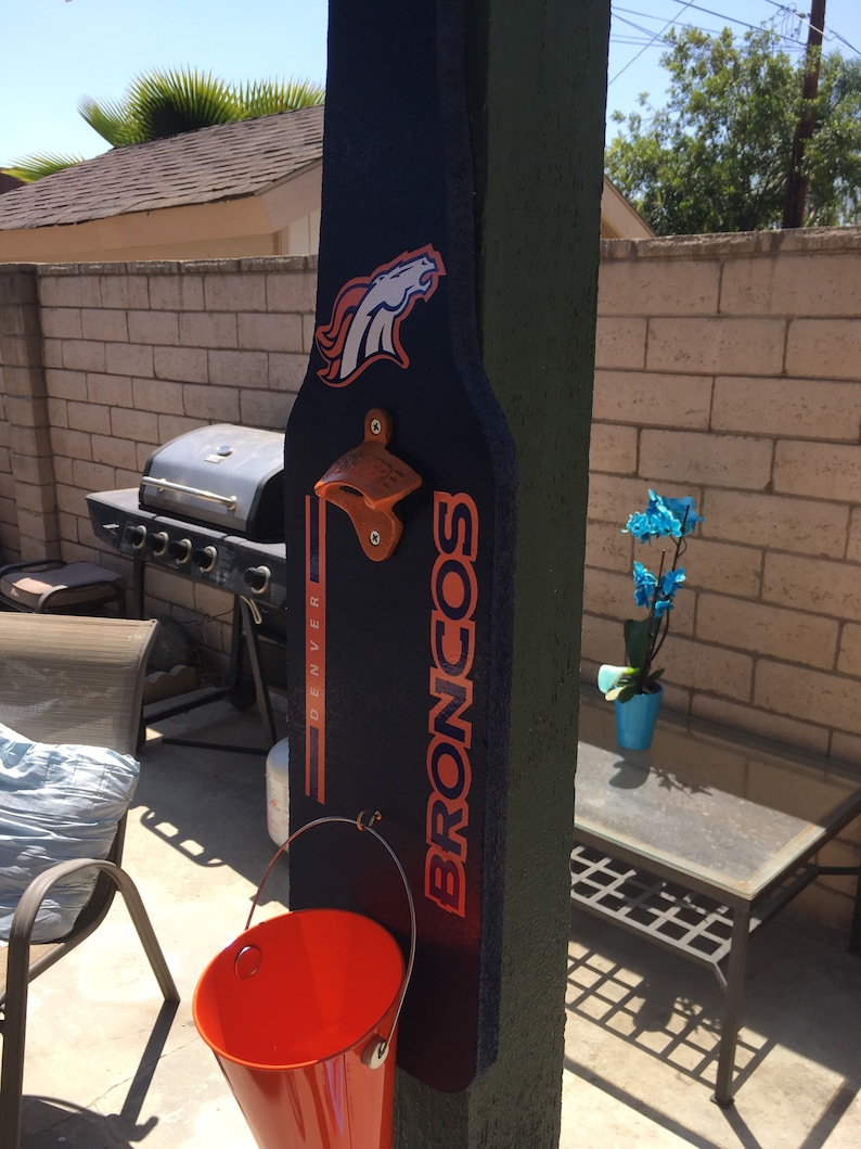 Hand Made Denver Broncos Bottle Opener Etsy