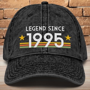 Legend Since Embroidered Vintage Cap: 30th Birthday Gift
