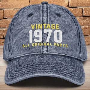 55th Birthday Hat: Vintage Style Embroidered Cap