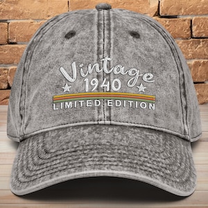 85th Birthday Vintage Retro Embroidered hat Dad Hat • Gift For 85th • Vintage Cotton Twill Cap • Gift For Her • Gift For Him