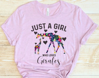 Floral Giraffe T-shirt: Giraffe Lover Gift