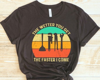 Funny Plumber T-Shirt • Retro Vintage Gift for Men
