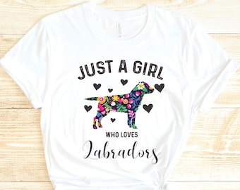 Floral Labrador Lover Shirt: Labrador Girl Gift