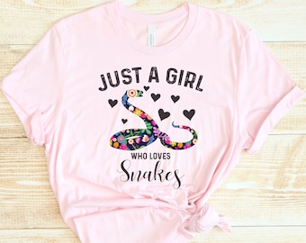 Floral Snake T-Shirt: Gift for Snake Lover