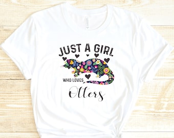 Floral Otter T-Shirt • Funny Otter Lover Gift
