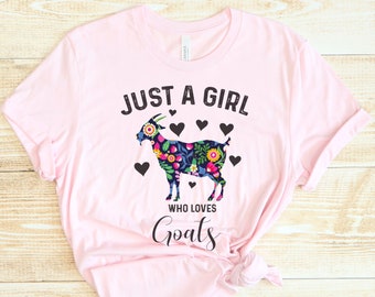Floral Goat T-Shirt: Gift for Goat Lover