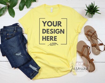 Download Yellow Shirt Mockup Etsy