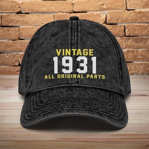 95th Birthday Embroidered Hat • Gift for Man and Woman Born in 1931