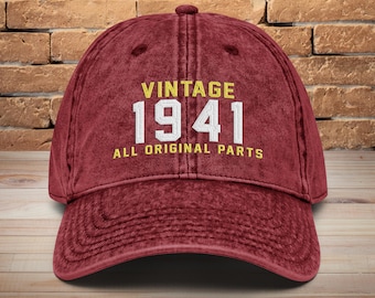 85th Birthday Embroidered Hat • Gift for Man and Woman Born in 1941