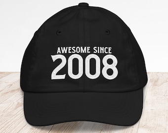 Since 2008 Youth Baseball Cap • 15th Birthday Gift