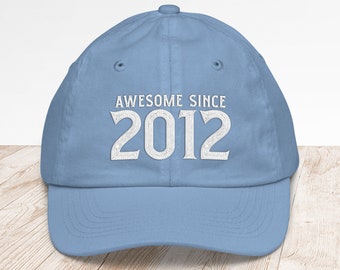 Embroidered Youth Baseball Cap • Since 2012 Birthday Gift