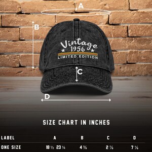 70th Birthday Gift • Embroidered Hat for Men and Women born in 1956 image 6