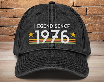 1976 Vintage Embroidered Hat • 50th Birthday Gift For Men and Women