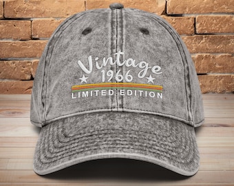 60th Birthday Gift • Embroidered Hat for Men and Women born in 1966