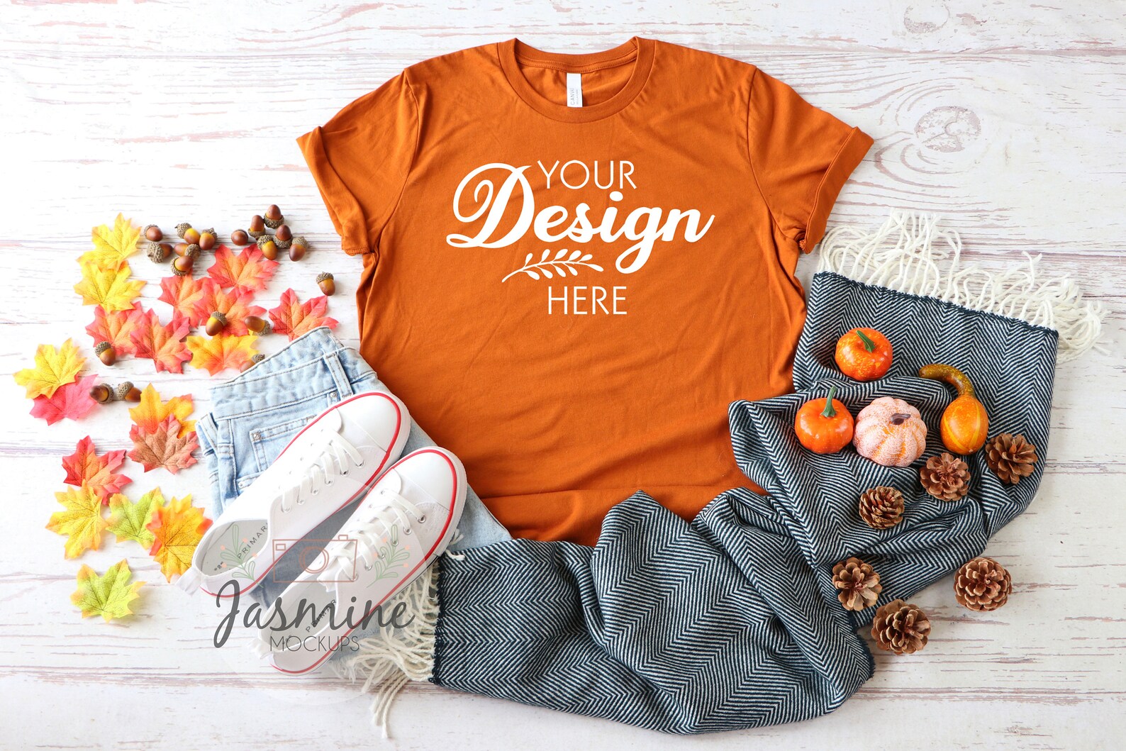 Download Bella Canvas 3001 Tshirt mockup bundle for Fall Season | Etsy