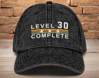 30th Anniversary Hat: Embroidered Retro Vintage Cap