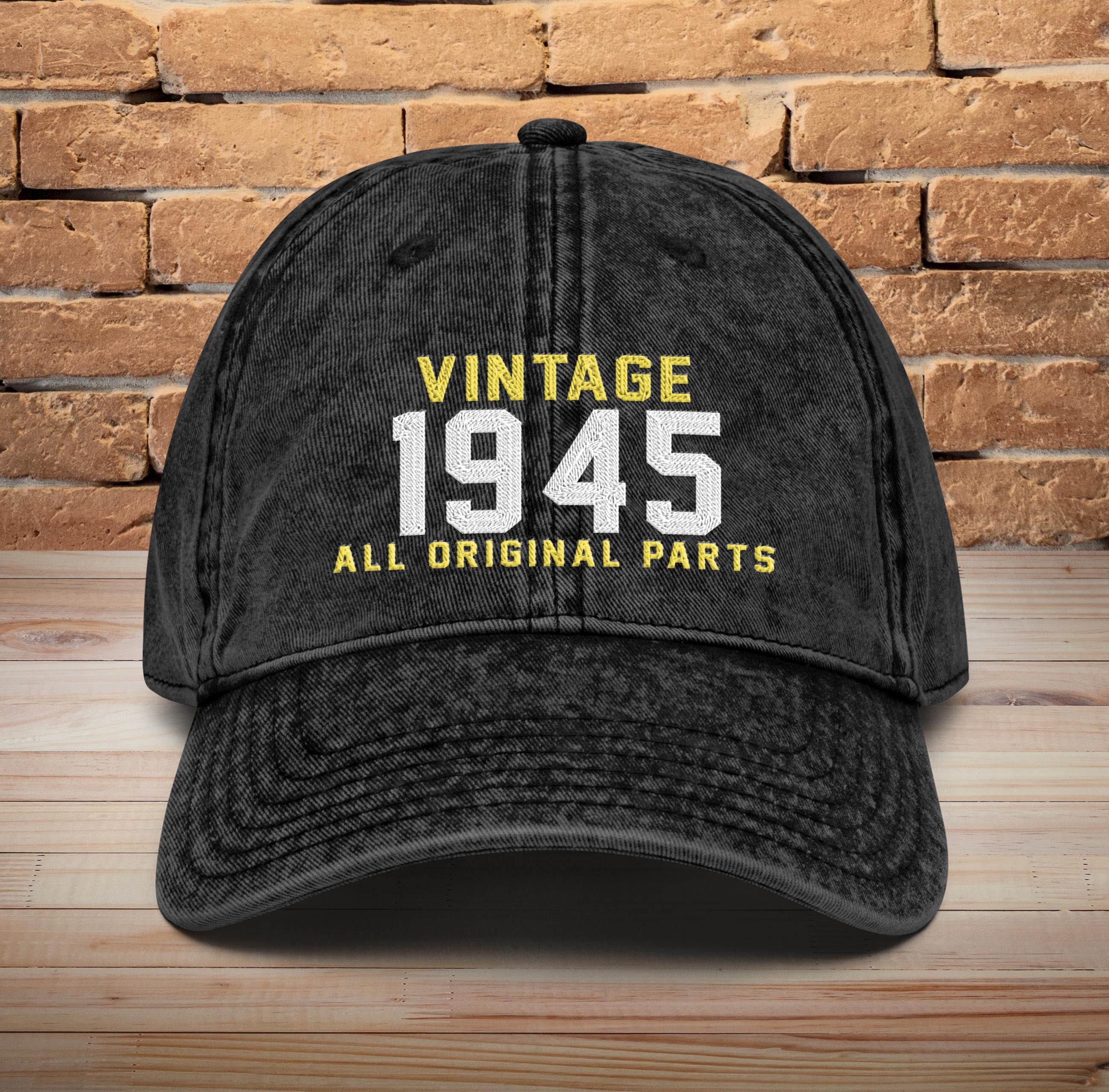 Vintage Style 80th Birthday Embroidered Cap: Funny Gift
