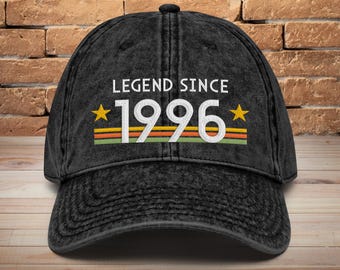 1996 Vintage Embroidered Hat • 30th Birthday Gift For Men and Women