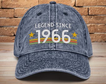 1966 Vintage Embroidered Hat • 60th Birthday Gift For Men and Women