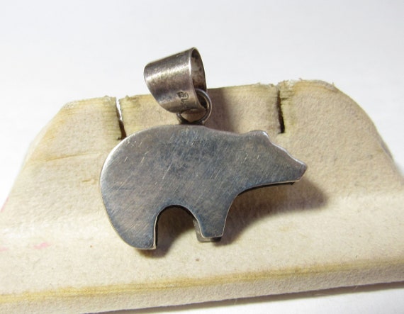 Southwestern Sterling SILVER Spirit Bear Pendant - image 2