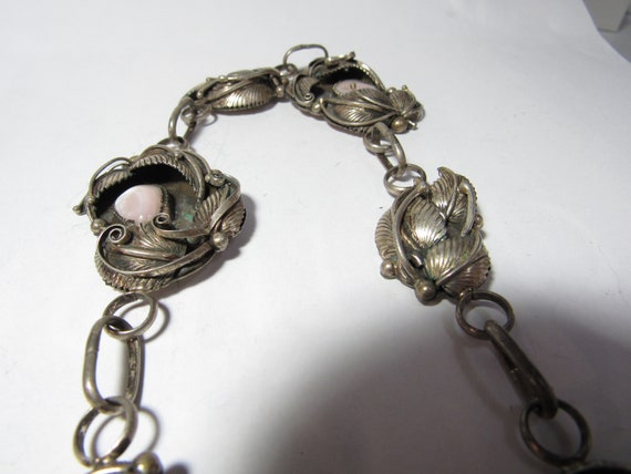 Native American Solid Sterling SILVER BELT With P… - image 3