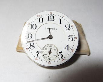 ANTIQUE Hampden McKinley Pocket Watch Movement Model 5 16 Size 17 Jewel / RUNS