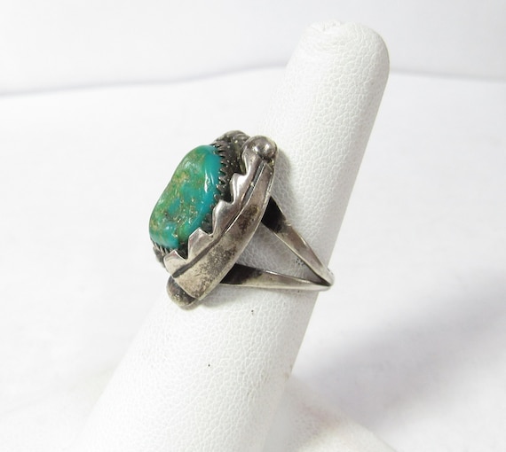 Native American OLD PAWN Solid Sterling SILVER Ri… - image 2