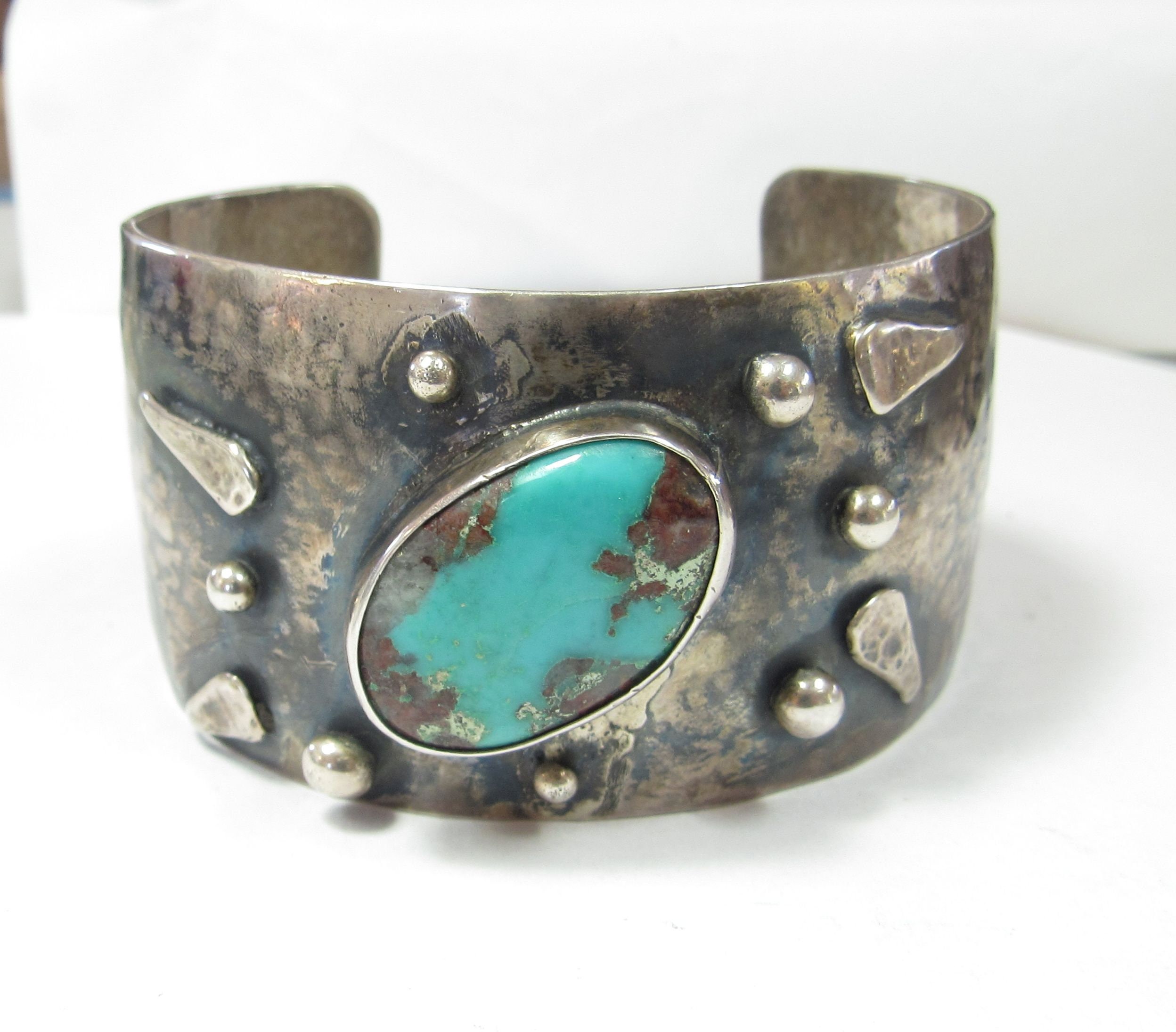 Wonderful Offset Nakai Family Vintage Native American Navajo Sterling Silver Bracelet Old Wonderful Offset Nakai Family Vintage Native American Navajo Sterling Silver Bracelet Old